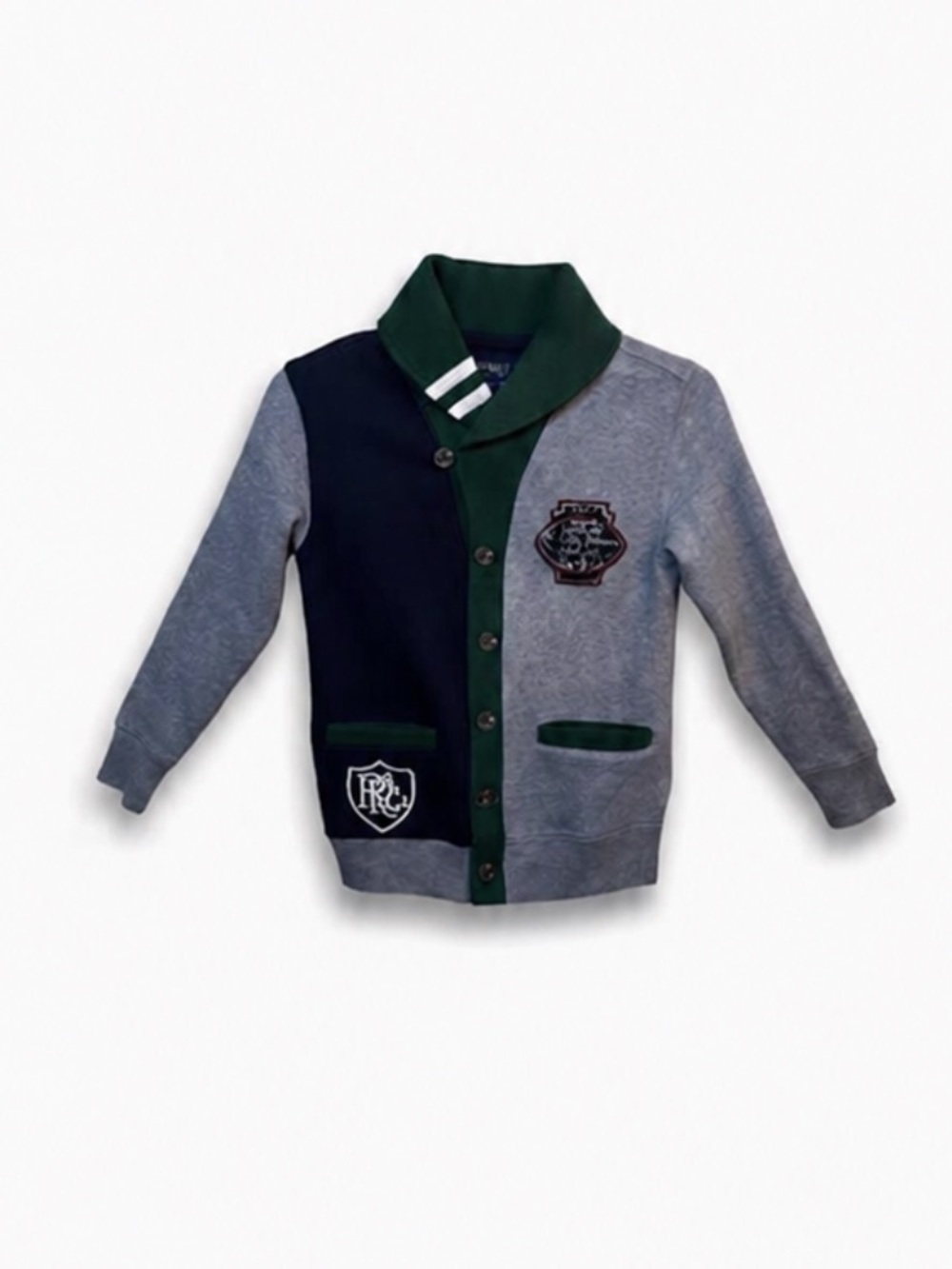 Polo Ralph Lauren Varsity Shawl Cardigan Boys  Size Small (8) NWOT!